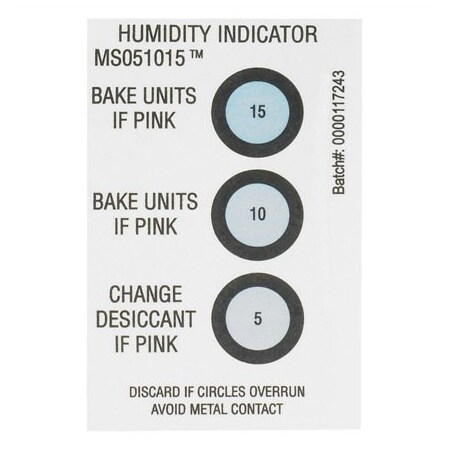 Bsc Preferred 2 x 3'' 5-10-15% Humidity Indicators, 125PK BUY00029948